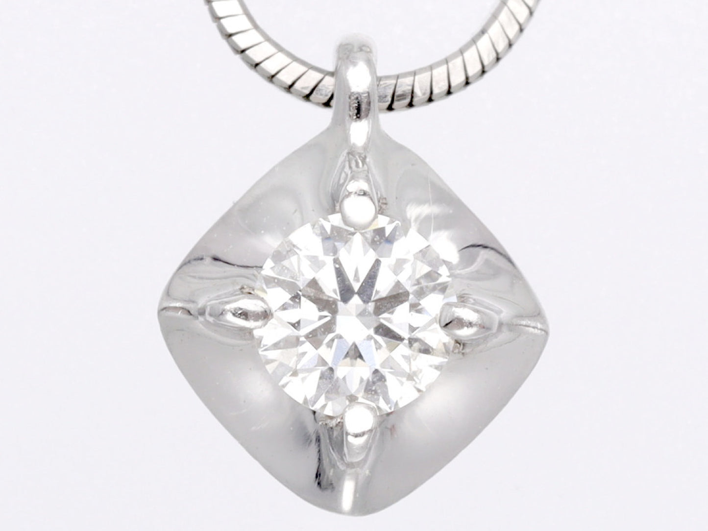 D0.143ct Pt900/850 3.7g Necklace