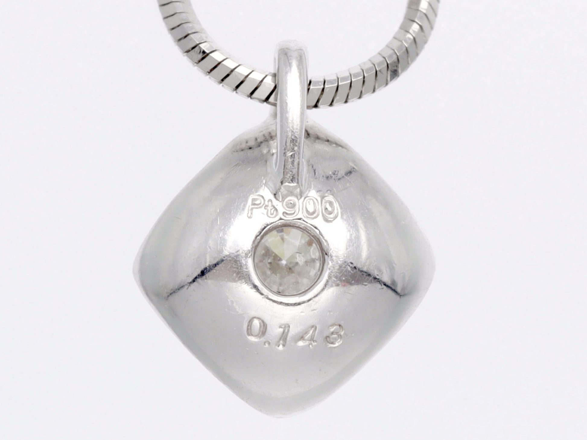 D0.143ct Pt900/850 3.7g Necklace