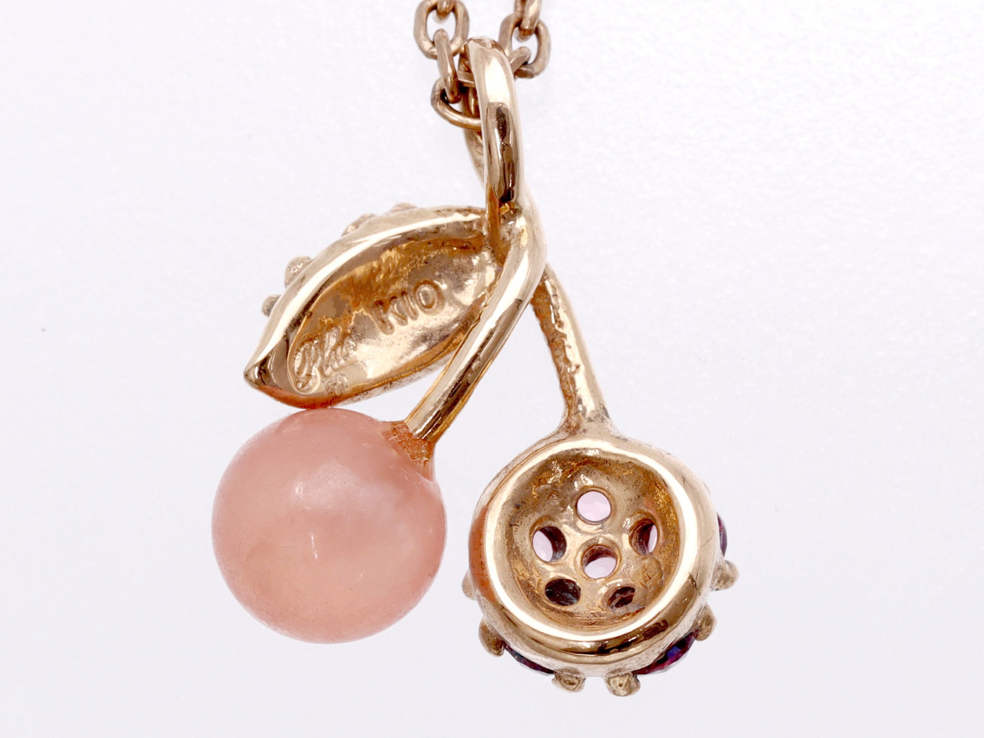 Vendome Aoyama Rhodochrosite Green Garnet Pink Tourmaline K10 2.9g Necklace