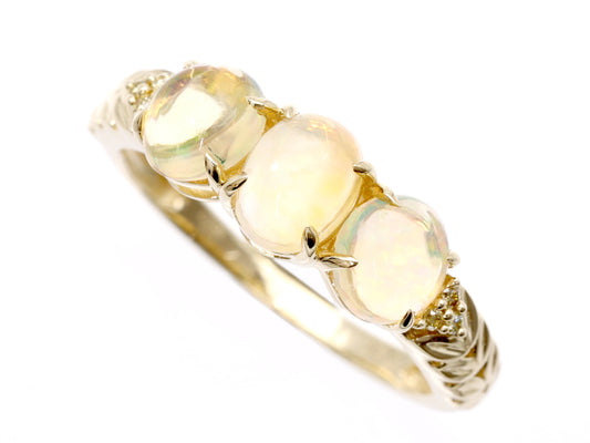 Mexican Opal 1.10ct D0.03ct K18 3.2g Ring