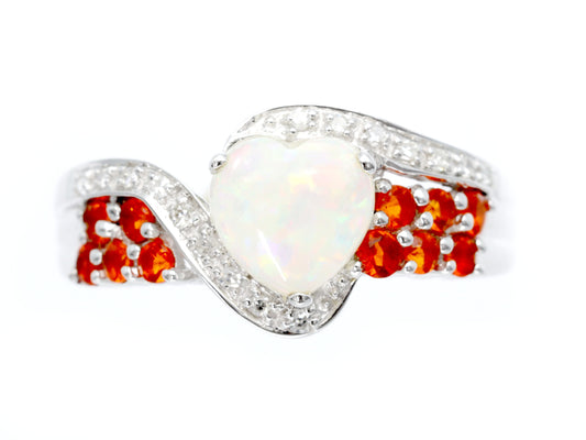 Opal Mexican Opal Diamond K14 3.4g Ring