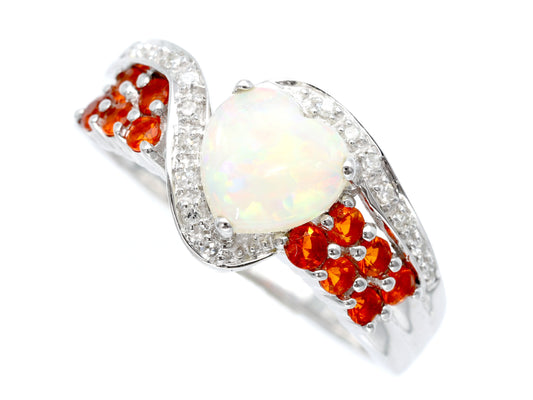 Opal Mexican Opal Diamond K14 3.4g Ring