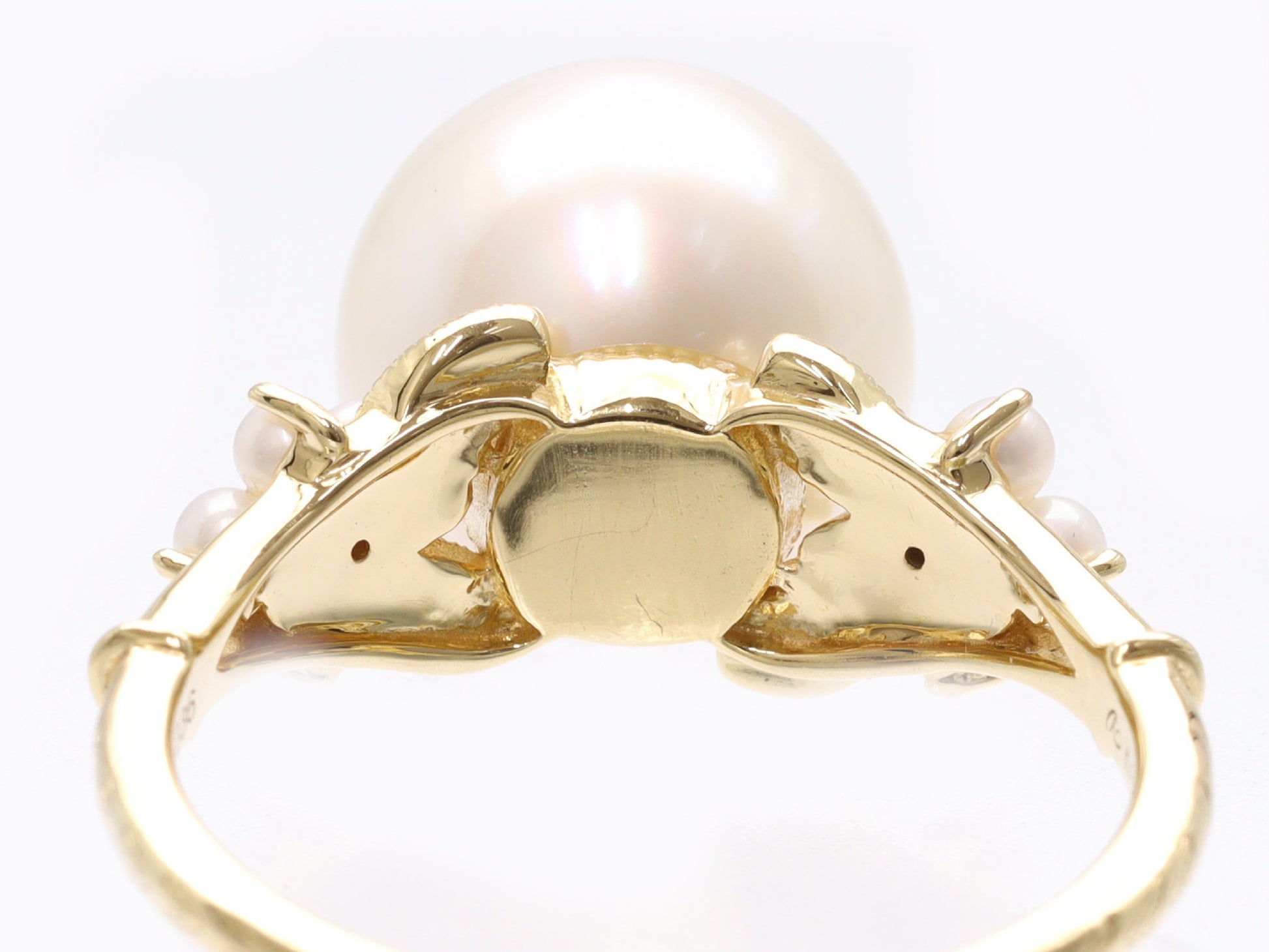 Nanyang Pearl Diameter Approx. 10.6mm D0.036ct K18 4.5g Ring