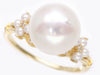 Nanyang Pearl Diameter Approx. 10.6mm D0.036ct K18 4.5g Ring