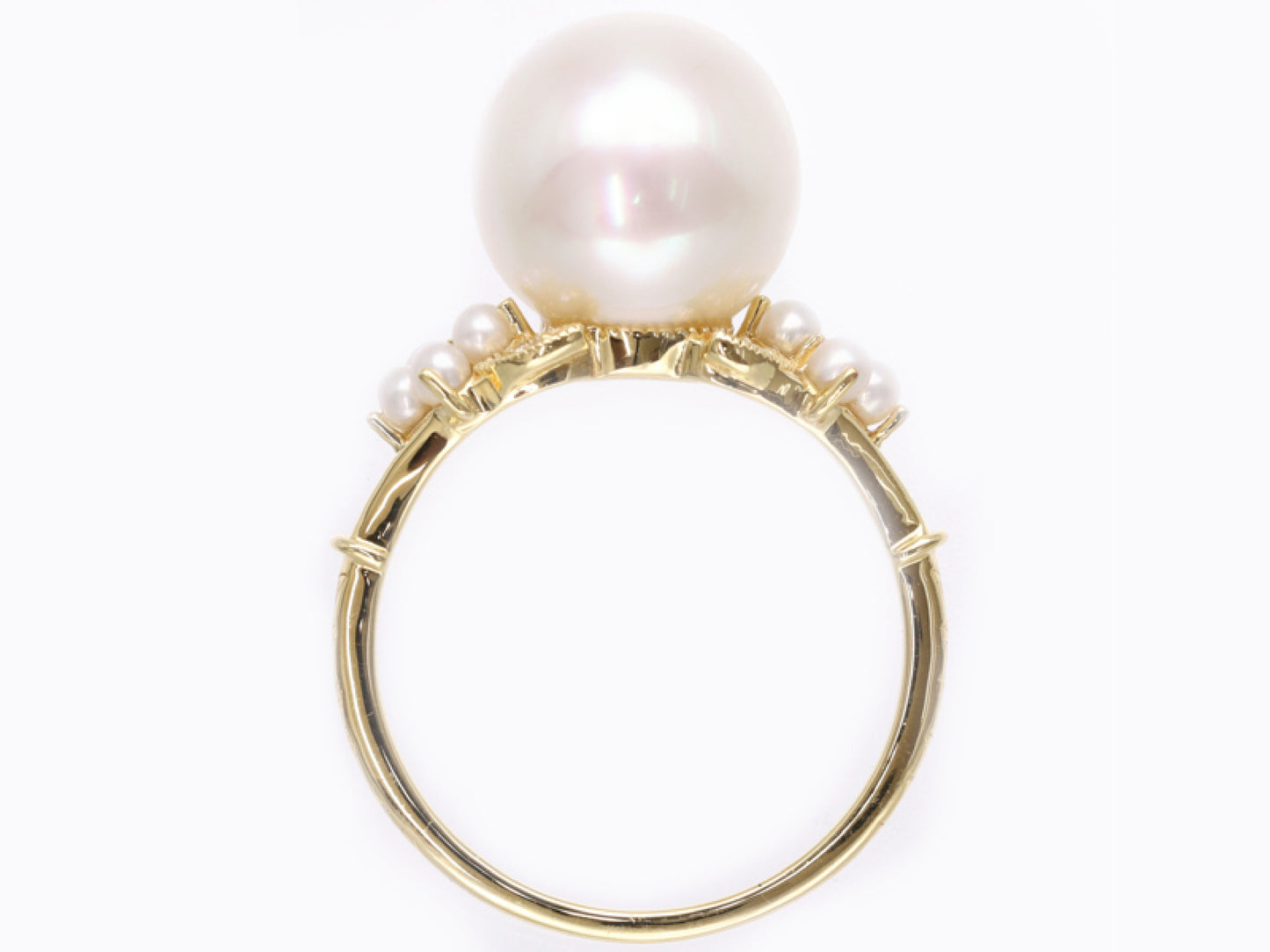 Nanyang Pearl Diameter Approx. 10.6mm D0.036ct K18 4.5g Ring