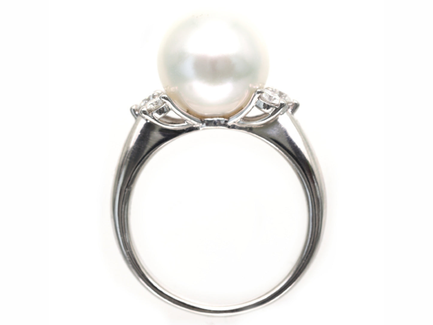 Nanyang Pearl Diameter Approx. 11.2mm D0.40ct Pt900 9.0g Ring