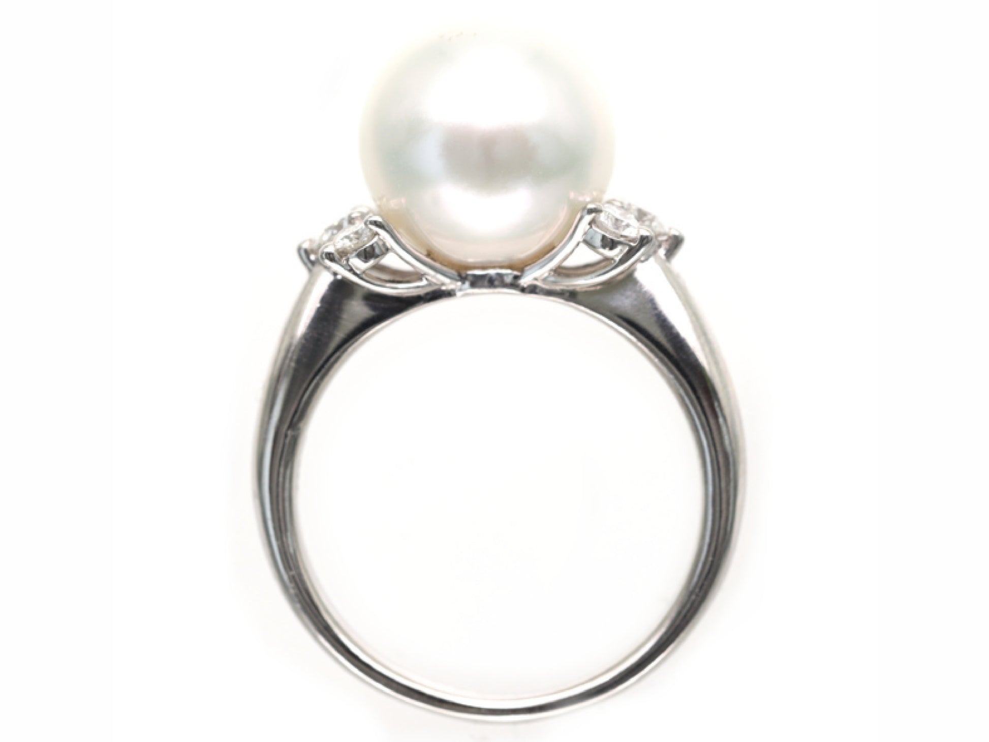 Nanyang Pearl Diameter Approx. 11.2mm D0.40ct Pt900 9.0g Ring