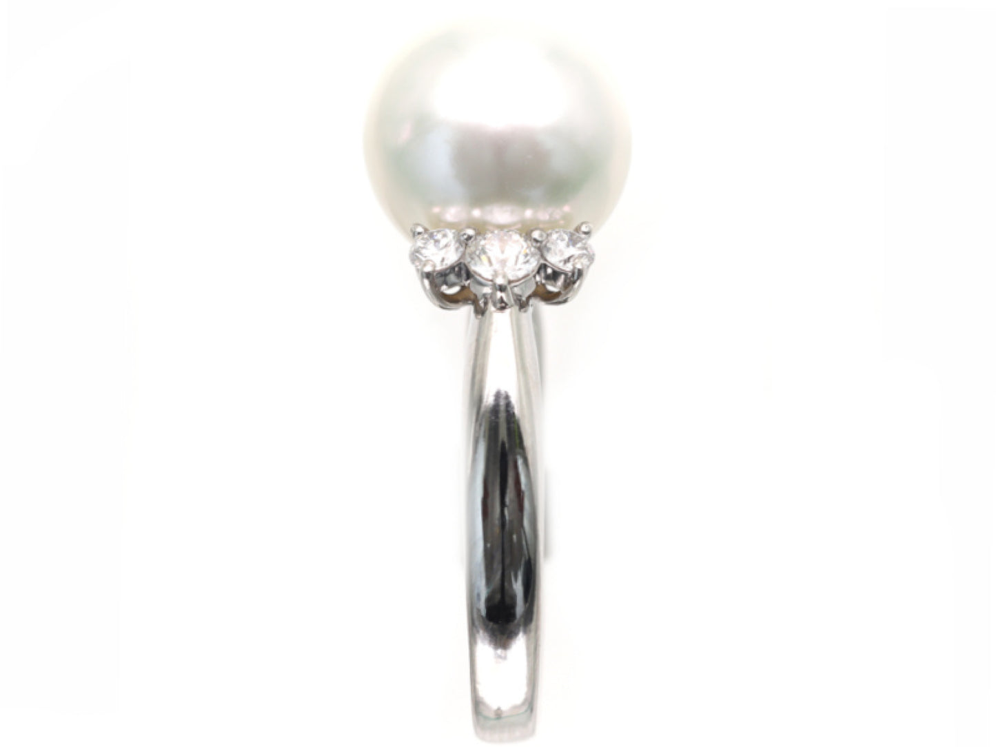 Nanyang Pearl Diameter Approx. 11.2mm D0.40ct Pt900 9.0g Ring