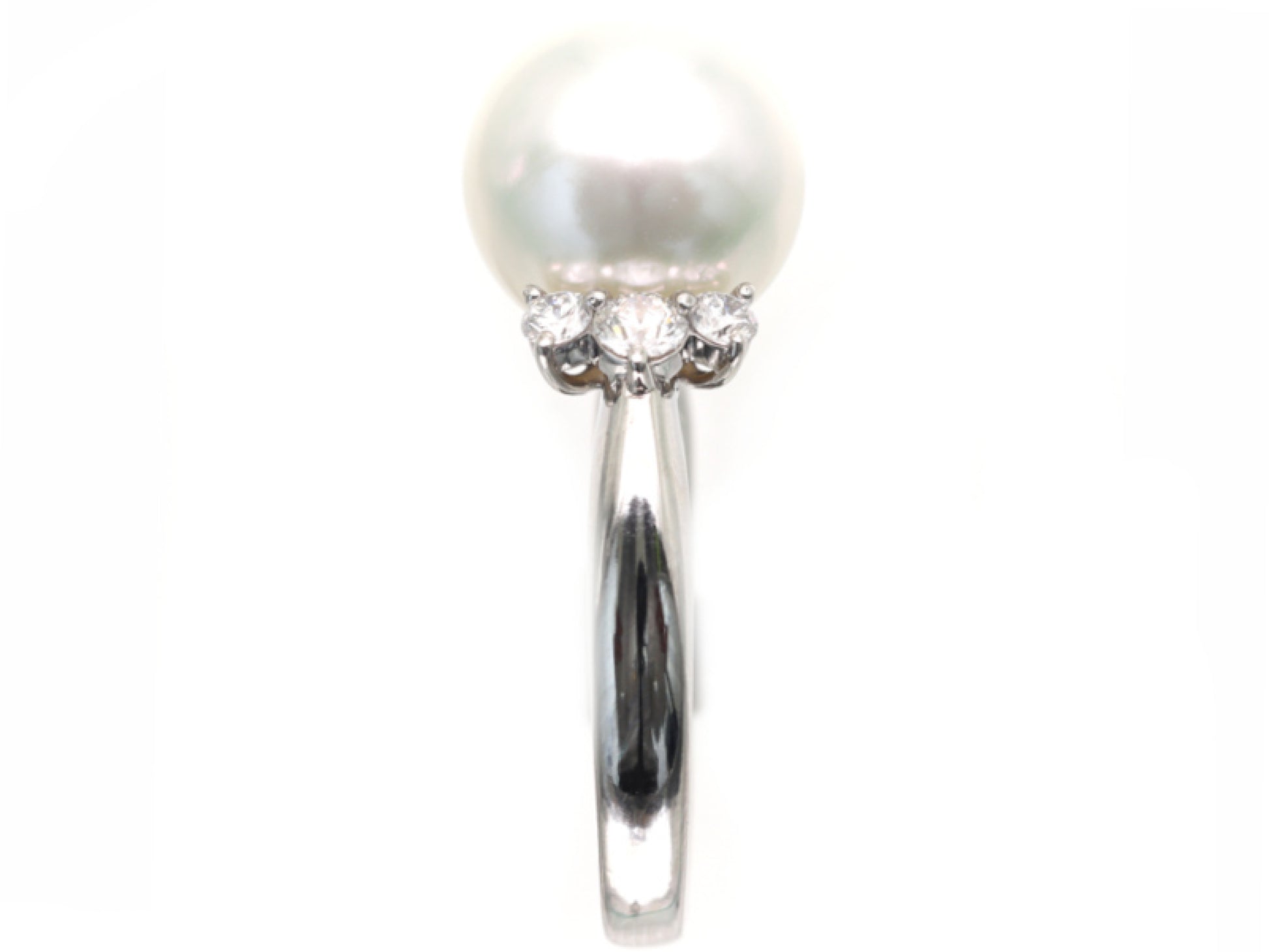 Nanyang Pearl Diameter Approx. 11.2mm D0.40ct Pt900 9.0g Ring