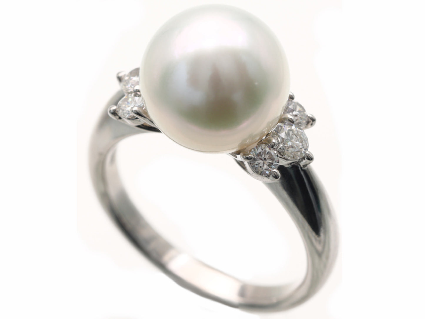 Nanyang Pearl Diameter Approx. 11.2mm D0.40ct Pt900 9.0g Ring
