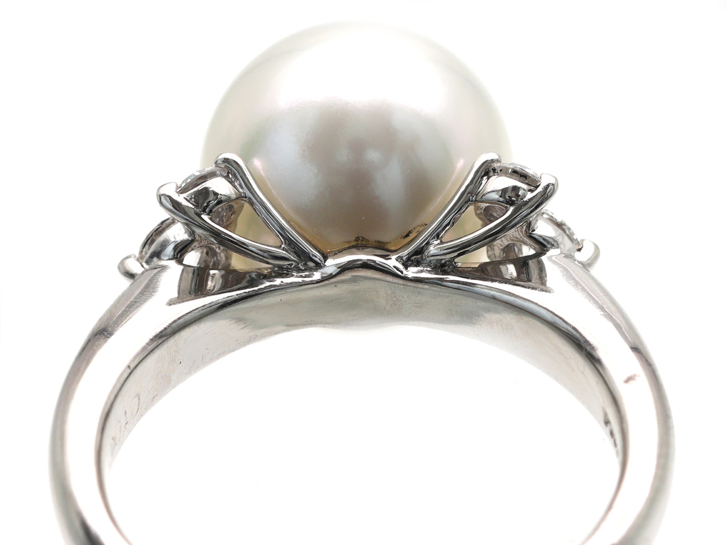 Nanyang Pearl Diameter Approx. 11.2mm D0.40ct Pt900 9.0g Ring