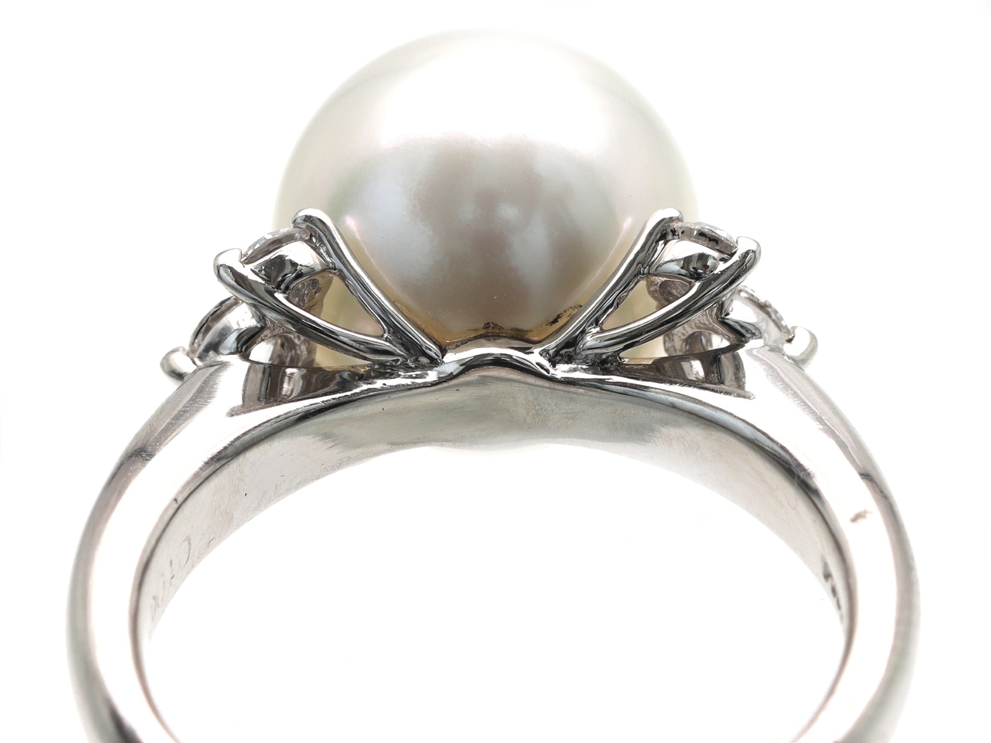 Nanyang Pearl Diameter Approx. 11.2mm D0.40ct Pt900 9.0g Ring