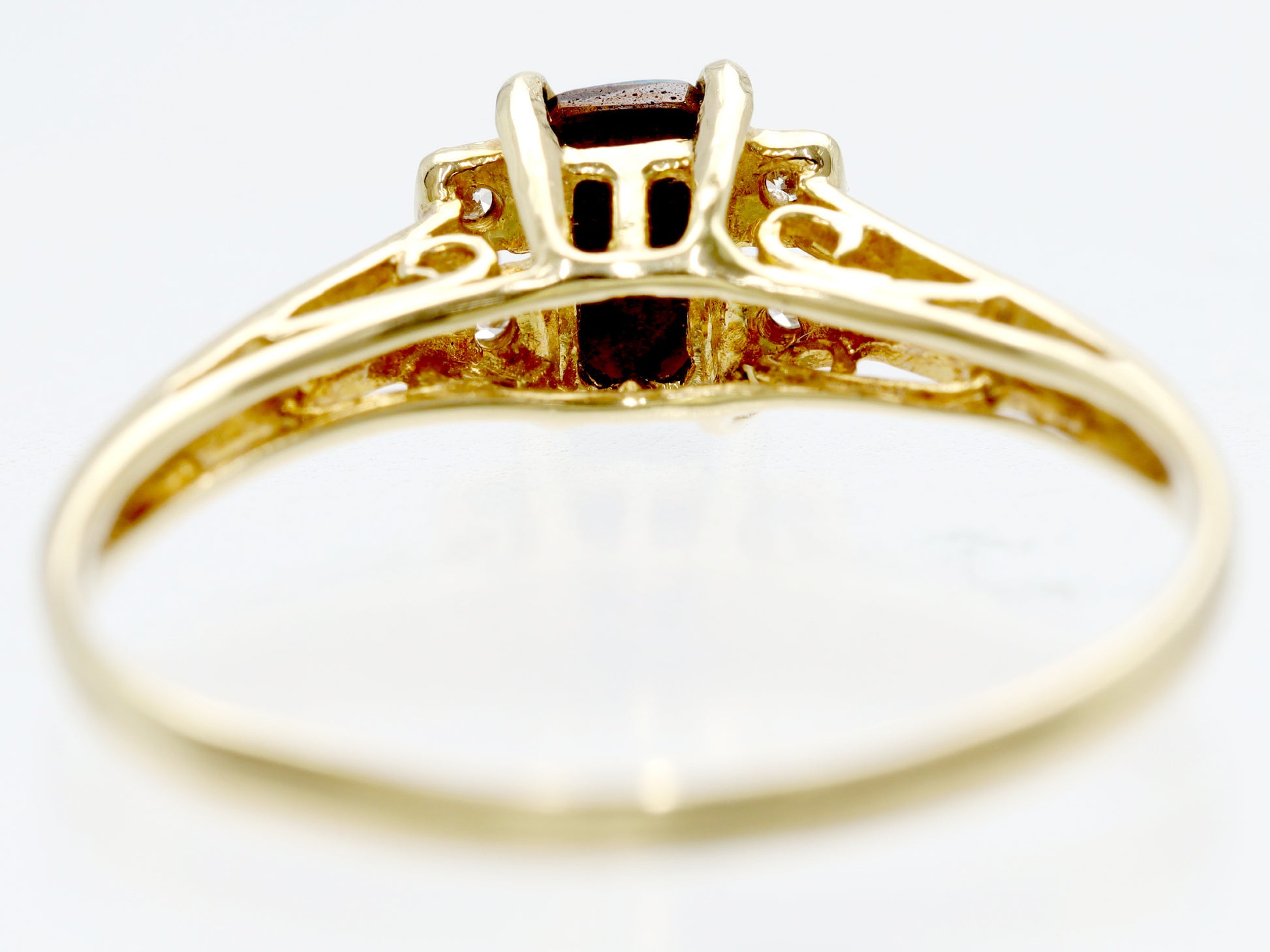 Boulder Opal Diamond K18 1.3g Ring