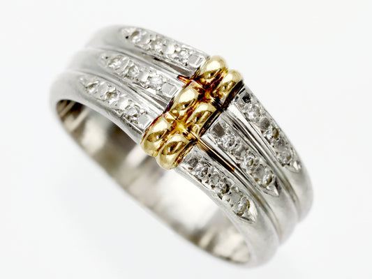 D0.12ct Pt850/K18 7.0g Ring