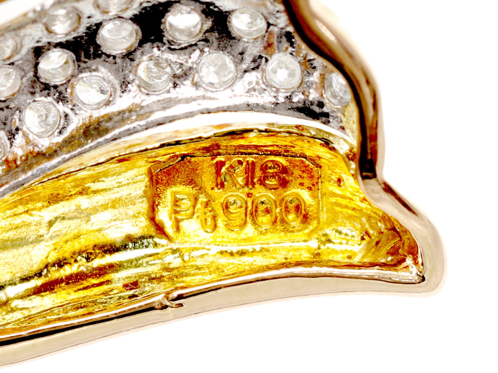 D0.31ct K18/Pt900 3.0g Pendant Top