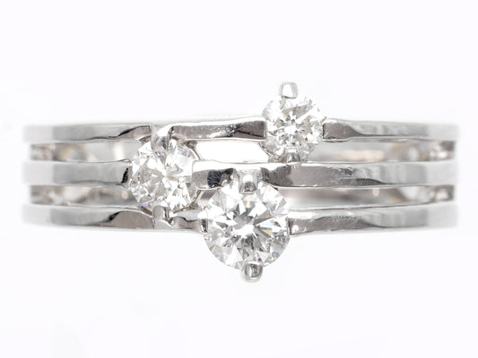 TRILOGY D0.53ct Pt900 6.9g Ring