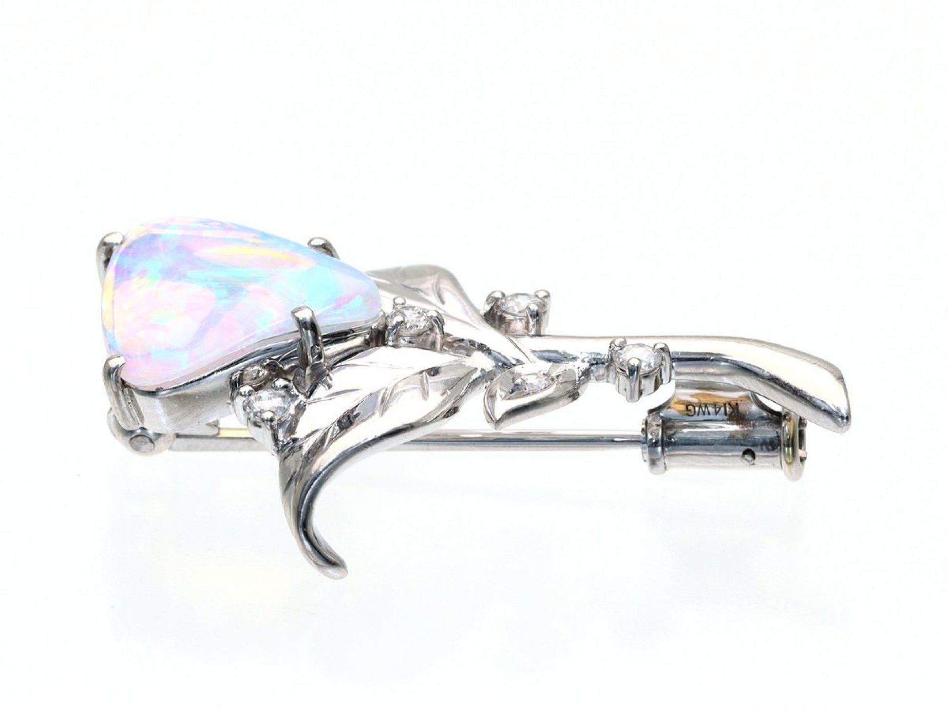 OP1.03ct D0.14ct Pt900 6.3g Brooch