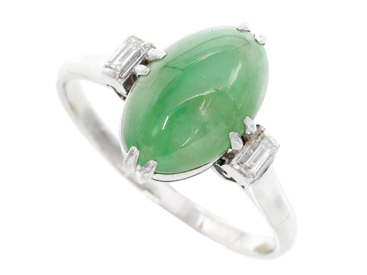 Jade Diamond Pt850 4.4G Ring