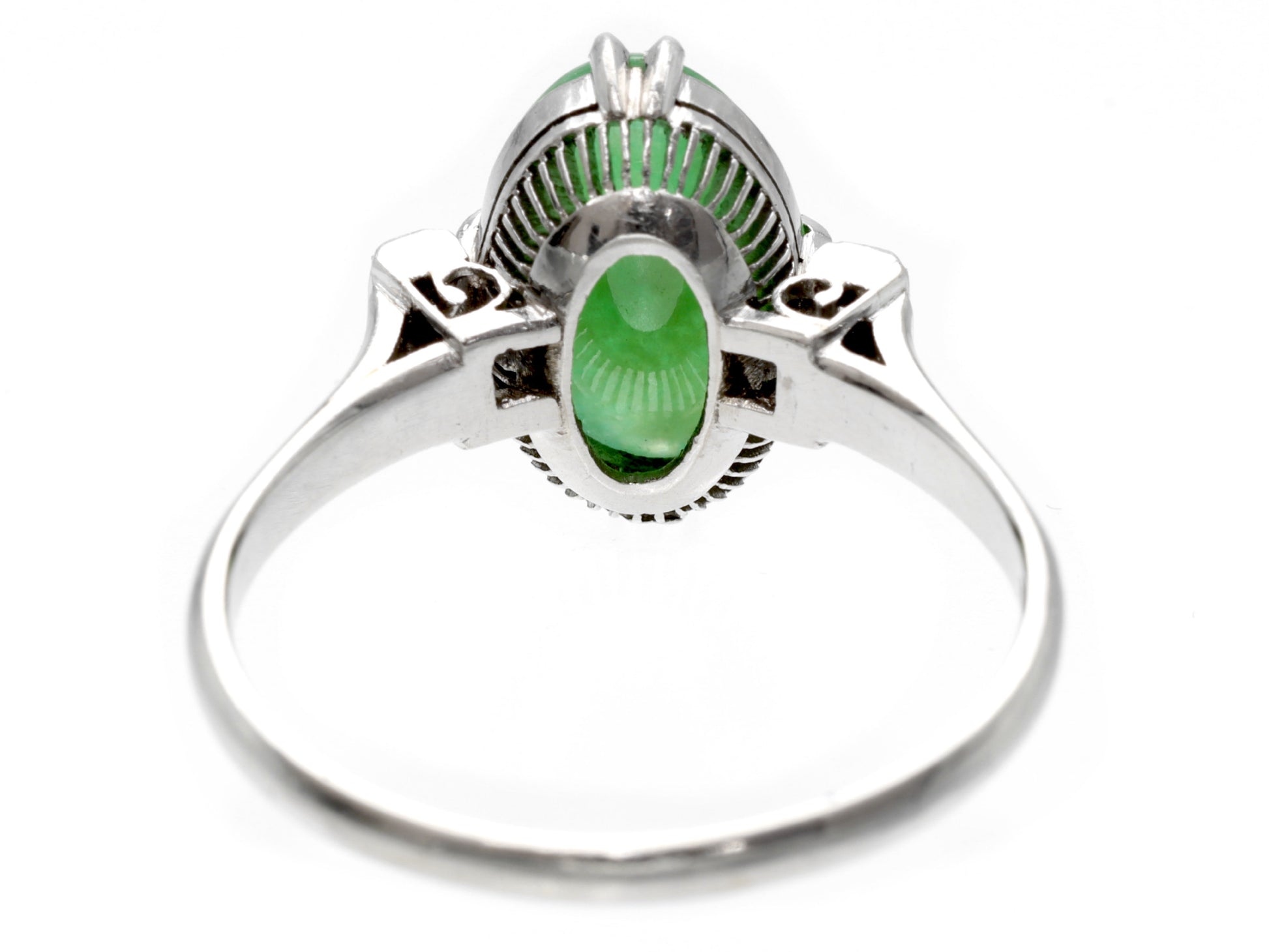 Jade Diamond Pt850 4.4G Ring