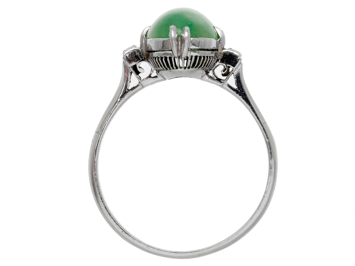 Jade Diamond Pt850 4.4G Ring