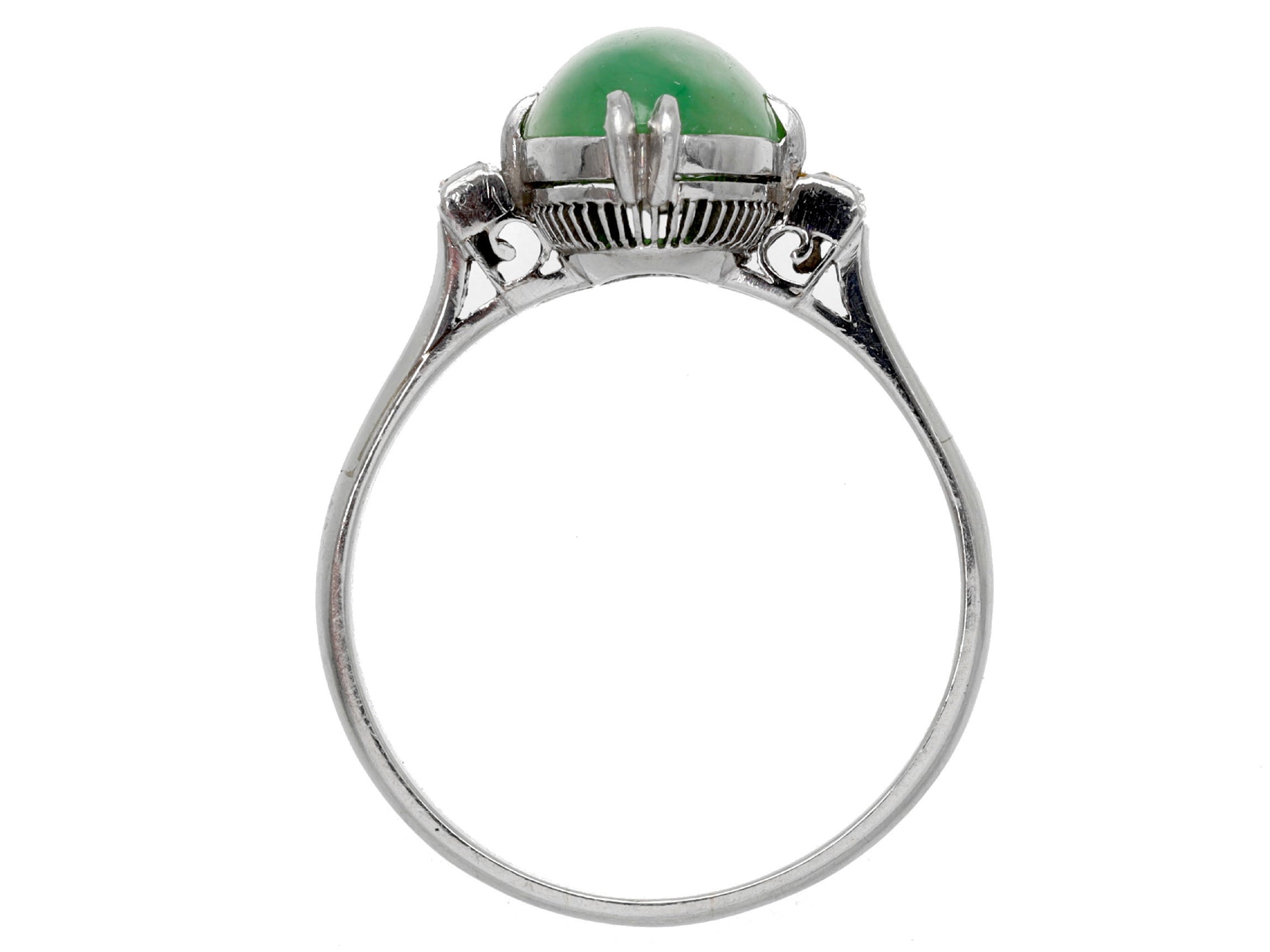 Jade Diamond Pt850 4.4G Ring