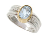 AQ1.00ct D0.04ct Pt900/K18 4.8g Ring