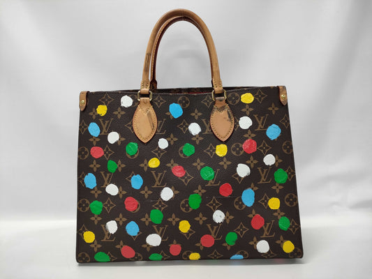 LOUIS VUITTON Yayoi Kusama On the Go MM 2-way Tote Bag
