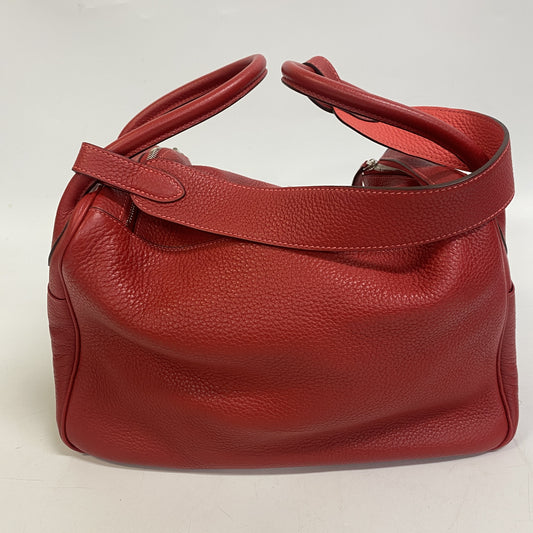 HERMES Lindy 34 Rouge Kazak x Rose Jaipur Handbag Shoulder Bag Handbag