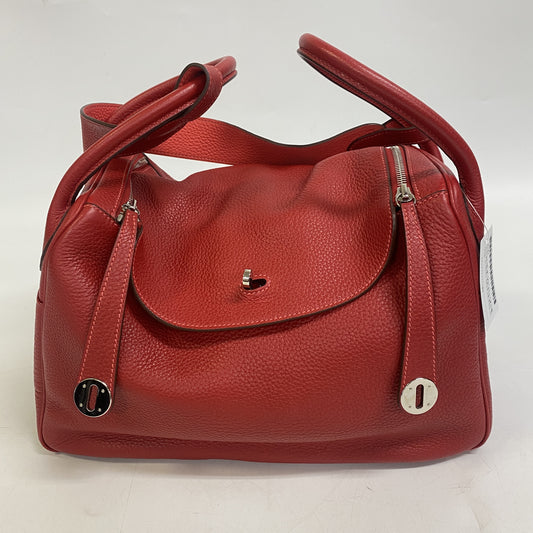 HERMES Lindy 34 Rouge Kazak x Rose Jaipur Handbag Shoulder Bag Handbag