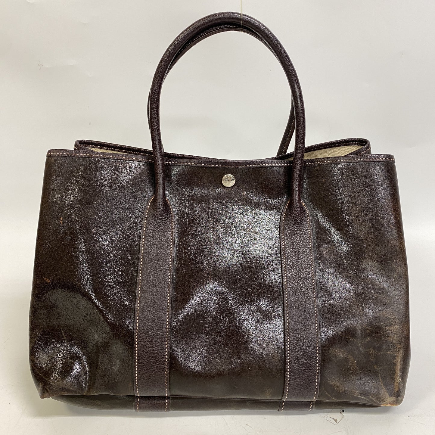 HERMES Garden Party Amazonia Brown Tote Bag Tote Bag