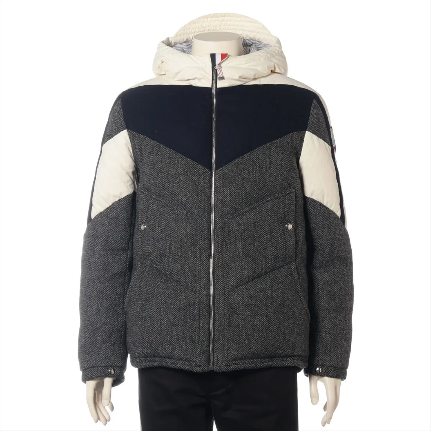 MONCLER Moncler Gum Blue Wool Down Jacket 1 Grey C23914137280 Jacket