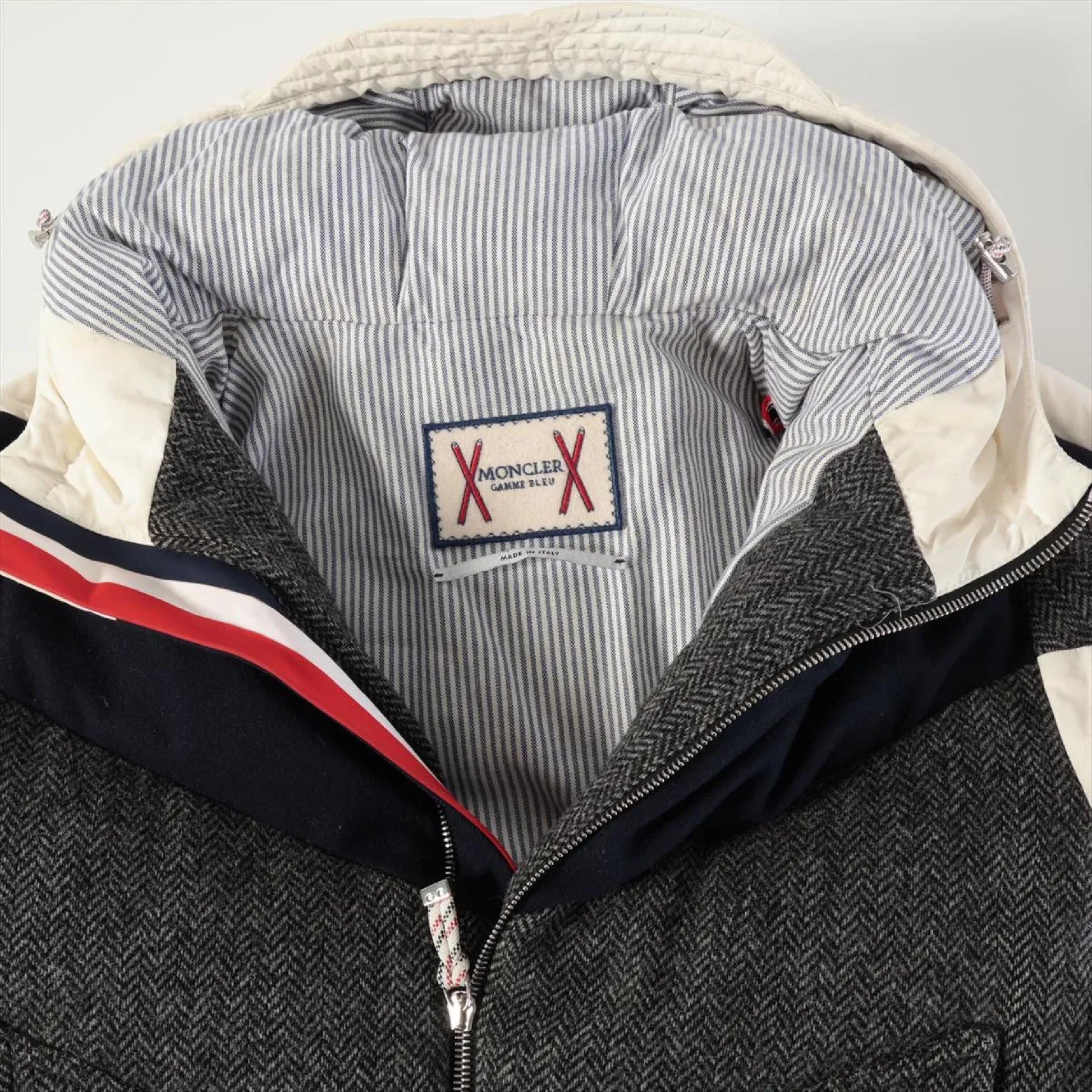 MONCLER Moncler Gum Blue Wool Down Jacket 1 Grey C23914137280 Jacket