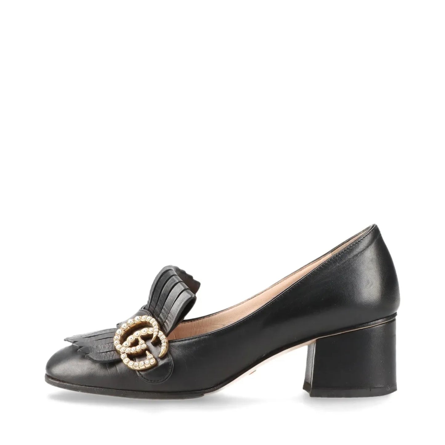 GUCCI GG Marmont Leather Pumps, Size 35 1/2, Box and Bag