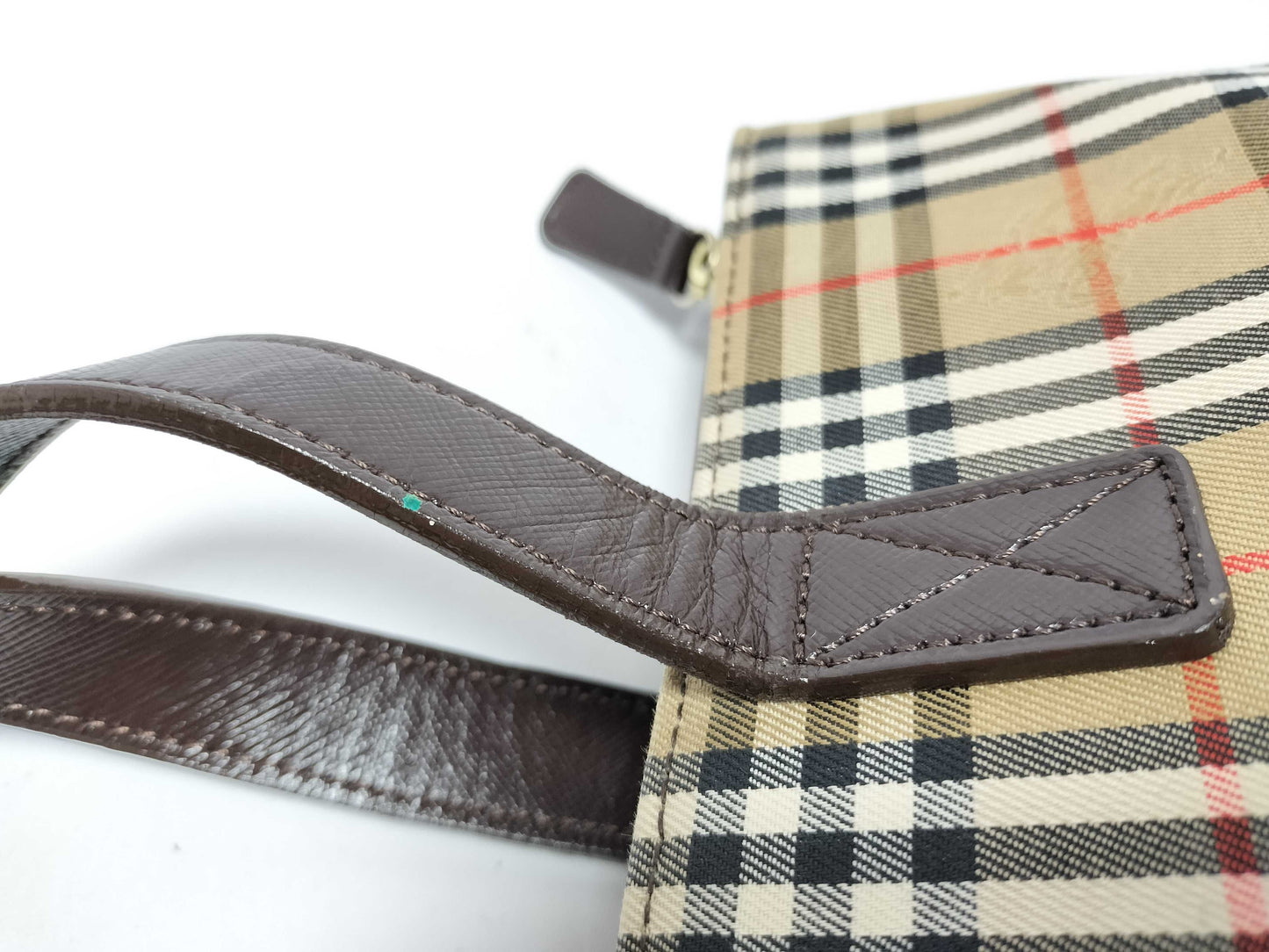 BURBERRY Check Pattern Handbag