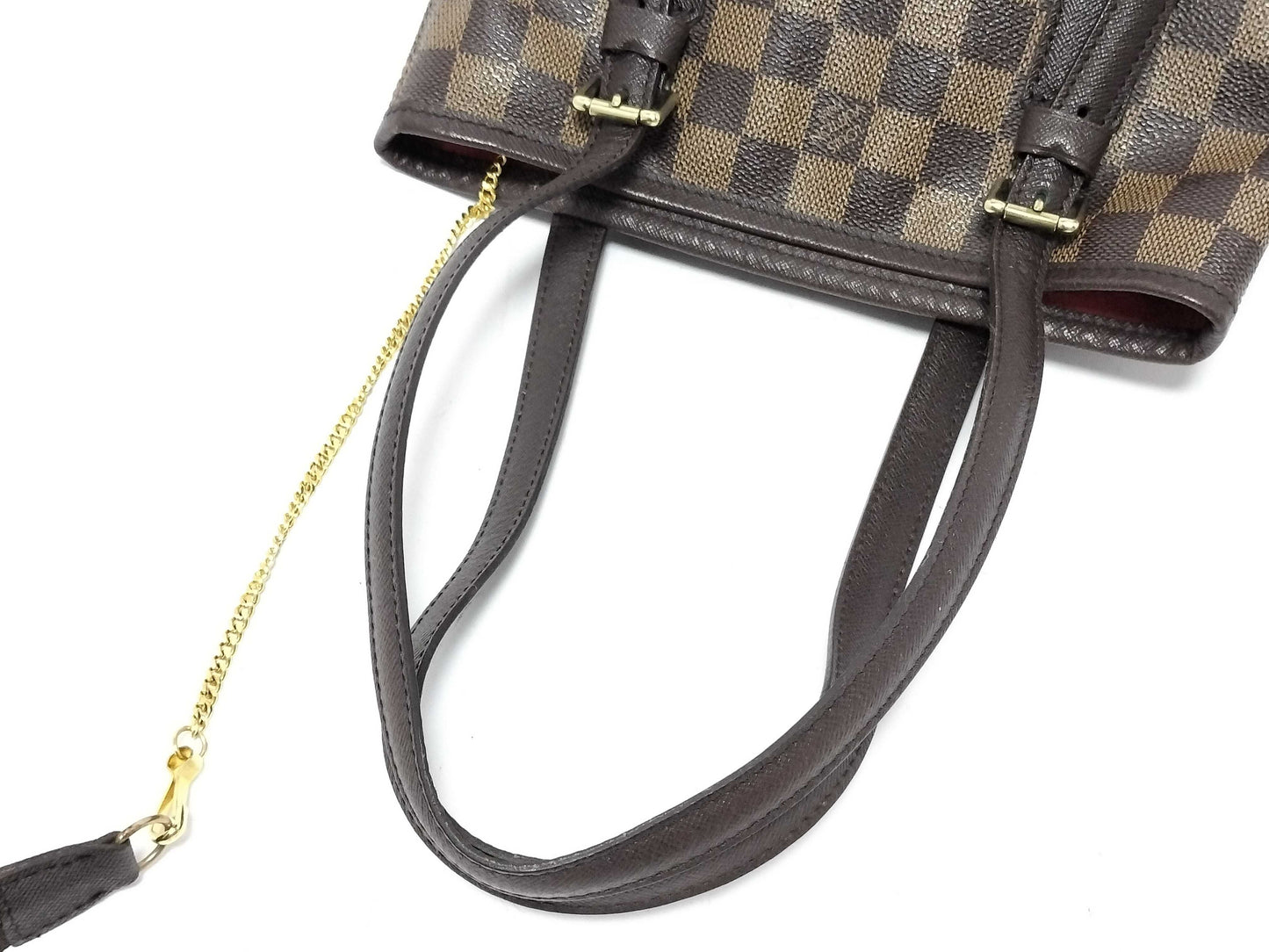 LOUIS VUITTON Damier Mare Bucket Handbag with Pouch and Tote Bag