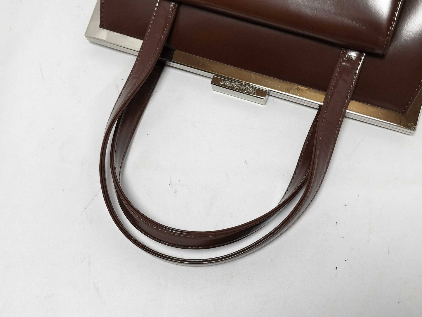 Yves Saint Laurent Leather Clasp Handbag