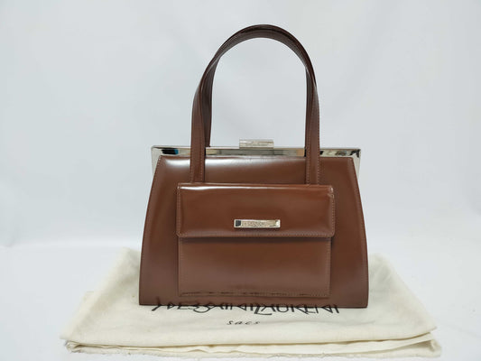 Yves Saint Laurent Leather Clasp Handbag