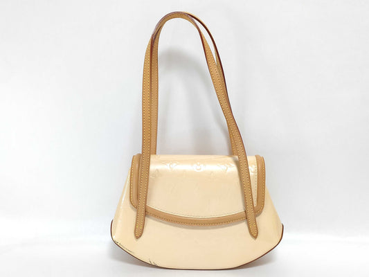 LOUIS VUITTON Vernis Biscayne Bay PM Beige Handbag