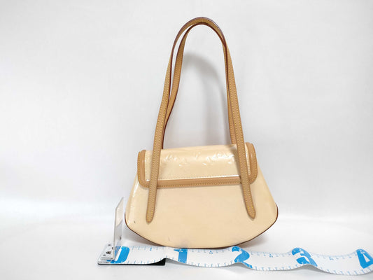 LOUIS VUITTON Vernis Biscayne Bay PM Beige Handbag
