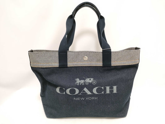 COACH denim tote bag