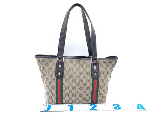 GUCCI GG Canvas GUCCI Gucci Sherry Line Handbag 137396 Tote Bag