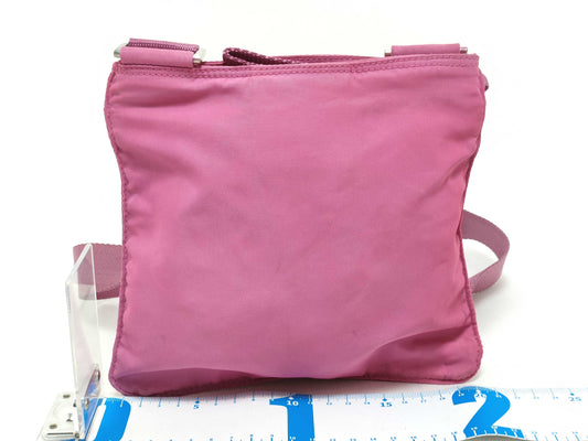 PRADA Nylon PRADA Prada Triangle Logo Shoulder Bag Pink Shoulder Bag
