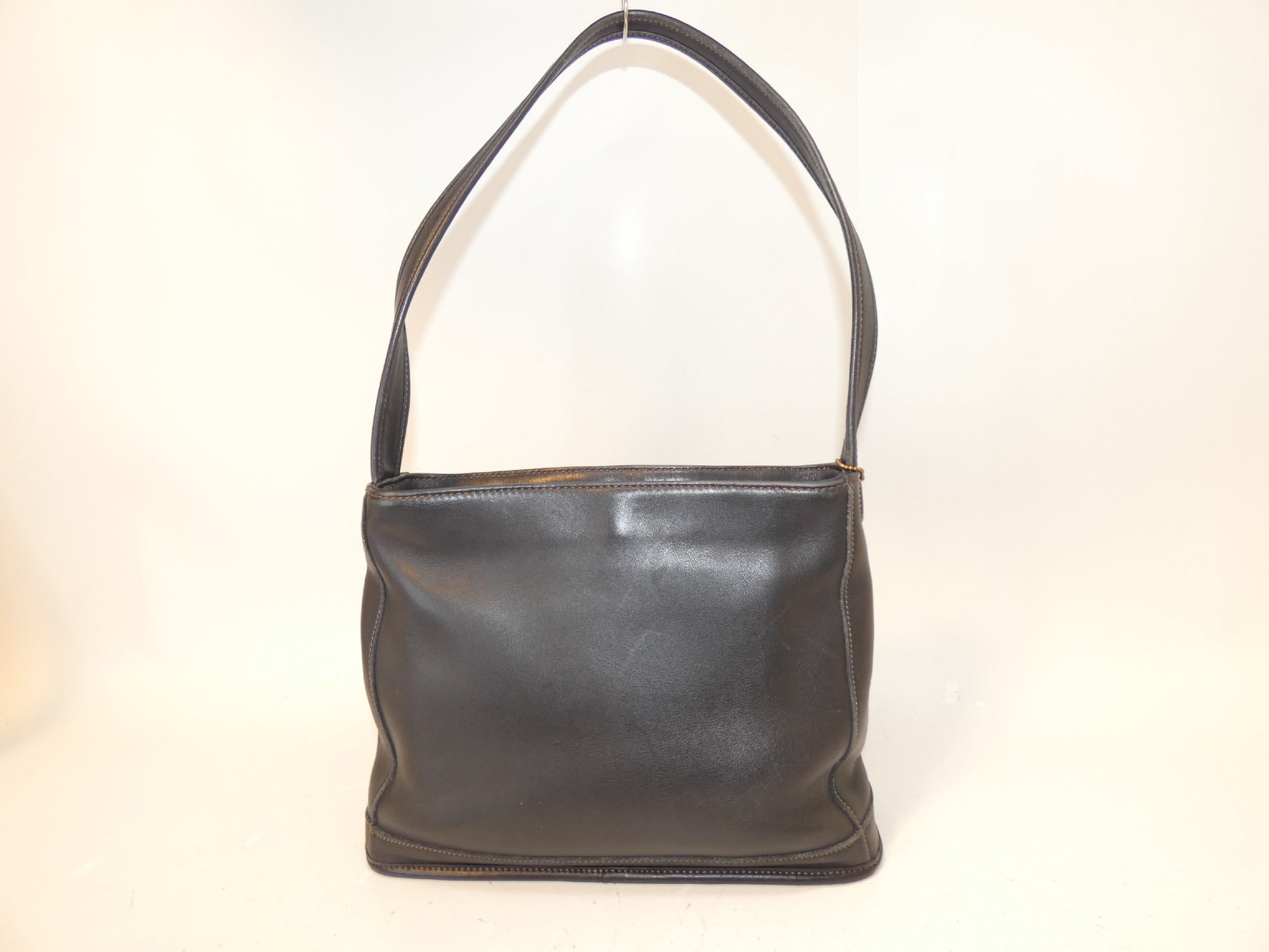 COACH black leather shoulder bag