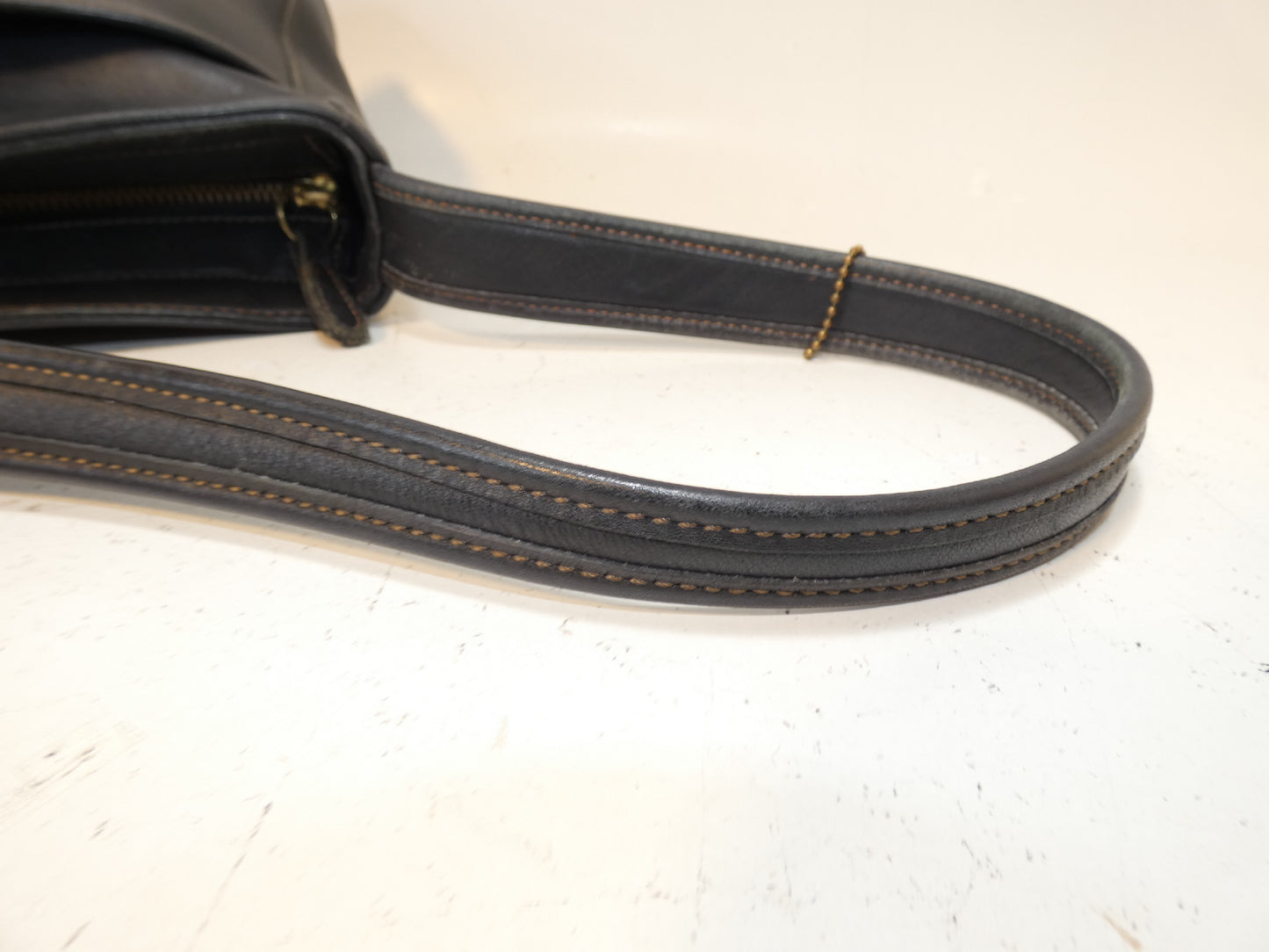 COACH black leather shoulder bag
