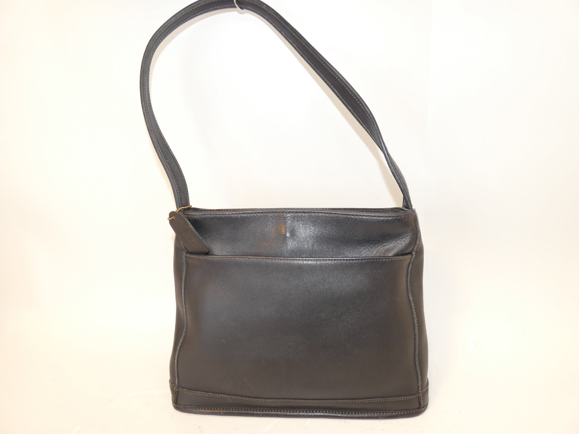 COACH black leather shoulder bag