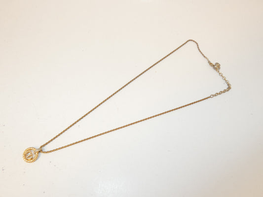 Dior Logo Circle GP Necklace