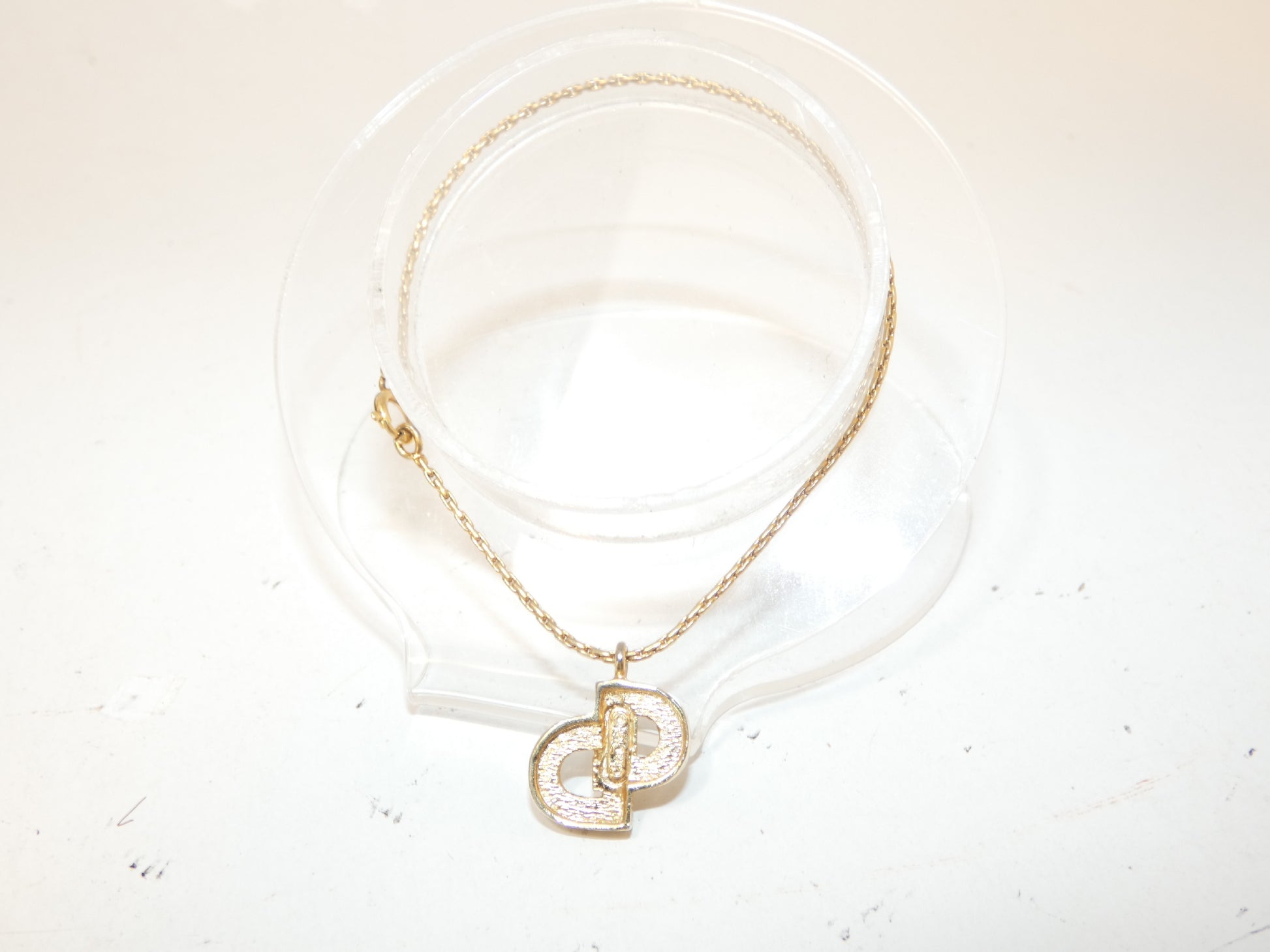 Dior CD Logo Rhinestone GP Bracelet Bangle