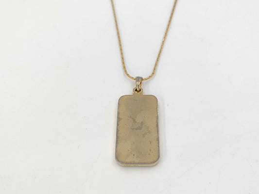 Dior Dior Necklace Logo Plate Gold Necklace