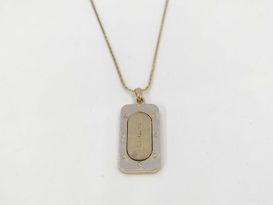 Dior Dior Necklace Logo Plate Gold Necklace