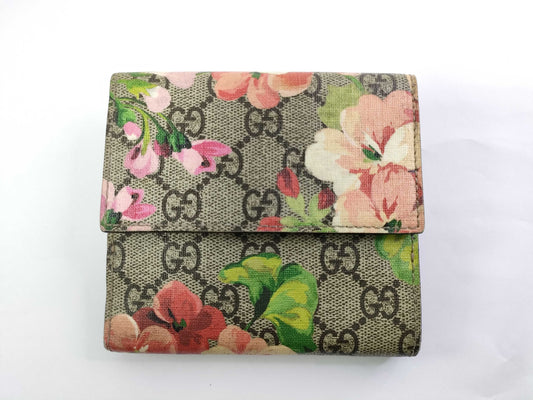 GUCCI GUCCI Wallet GG Blooms GG Supreme 410071・1147 Box・Dust Bag Wallet